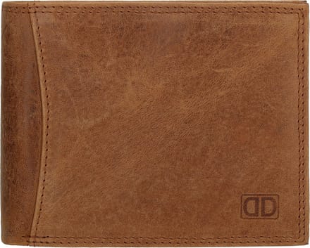 Double-D Da Vinci Portemonnee - Leer - RFID - Pasjes - Muntgeld - Veilig - Compact - Bruin