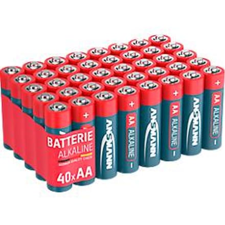 Alkaline batterijen Ansmann, Mignon AA, levensduur 7 jaar, 40 stuks