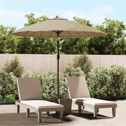 vidaXL - Parasol - met - aluminium - paal - 250 - cm - taupe