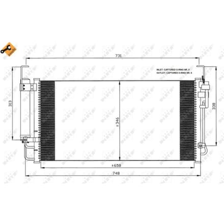 Condensator, airconditioning NRF 35473