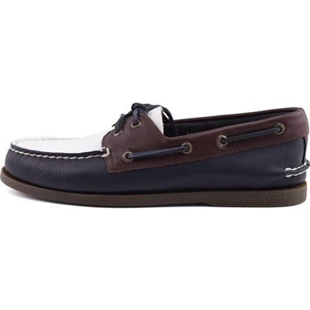 Sperry Authentic Original 2 Eye Leren Heren Bootschoenen In Marineblauw/Wit/Bruin