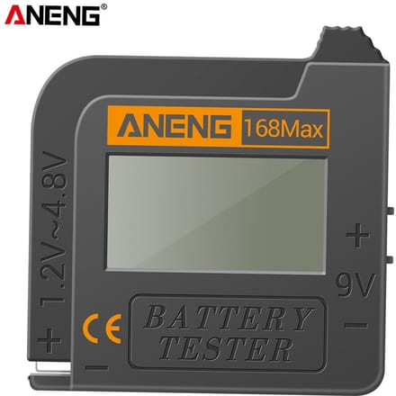 ANENG Batterijtester 168MAX Digitale displaytester Batterijspanningscontrole Testen van batterijcapaciteit grijs