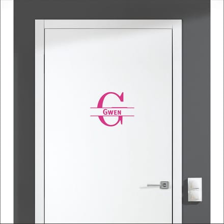 Deursticker Met Naam -  Gwen - Roze