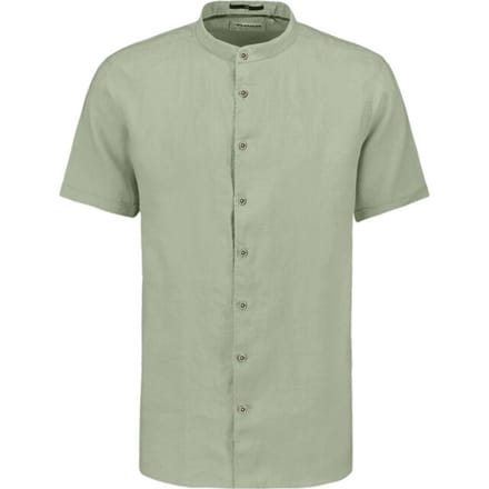 No Excess Shirt short sleeve granddad solid w light army