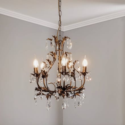 ONLI Kroonluchter Botte van metaal 5-lamps brons
