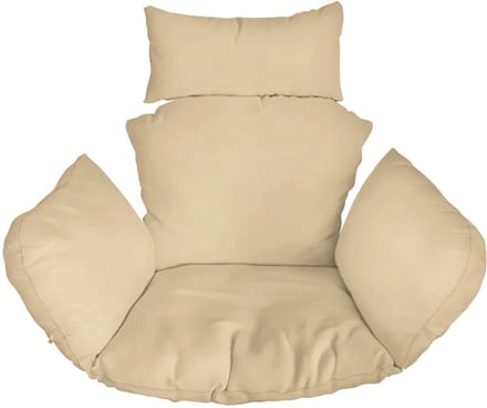 FEROCITY - Hangstoel Kussen XXL - Hangstoelkussen - Tuincocon Kussen - Schommelkussen - Polyester - Beige