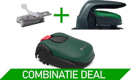 Robomow RK1000 - Robotmaaier - combideal met RK RoboHome en 8 stuks messen - 1000 m² 45% Helling - Randmaaifunctie - grasmaaier