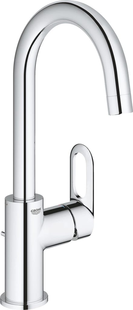 GROHE BauLoop wastafelkraan L-size - Hoge draaibare uitloop - Met waste - chroom