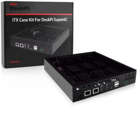 VT Goods - DeskPi Case Kit - ITX-behuizing - Compact en efficiënt - Zwart - Koeling voor Raspberry Pi - Bescherming voor je cluster - Geschikt voor...