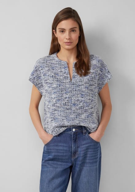s.Oliver - female - Bouclé shirt met glittergaren