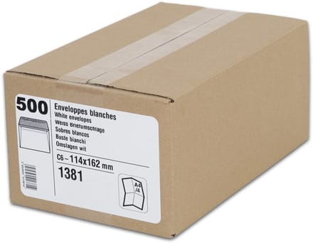 GPV Enveloppen DL 110 x 220 mm, wit, met venster