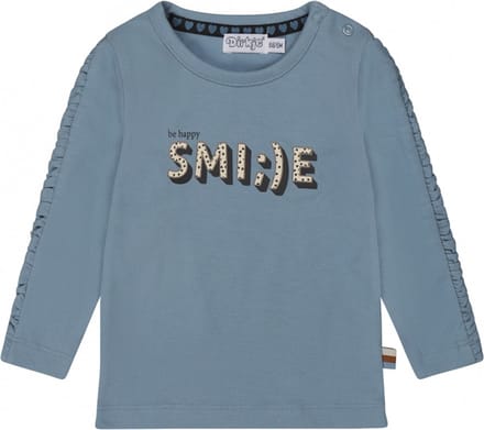Dirkje-Meisjes T-shirt ls-Faded Blauw