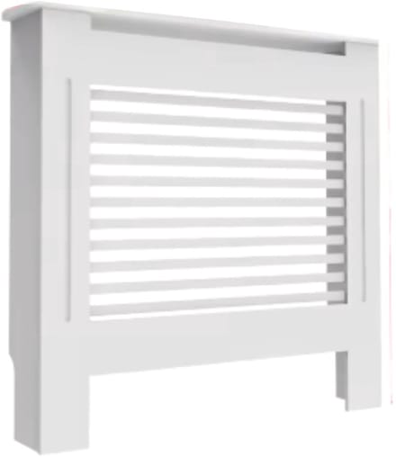 Radiatorombouw Grandiose - 78x92 cm - Ombouw rooster - Horizontale panelen - MDF - Stijlvol - Wit