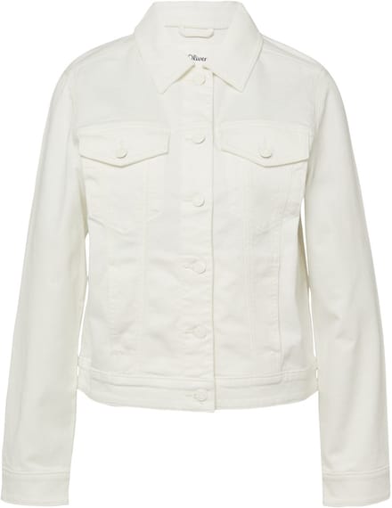 Dames elastische denimjas met omgeslagen kraag en borstzak s.Oliver