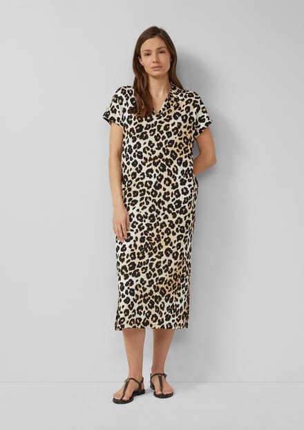 s.Oliver - female - Gestructureerde jersey jurk met splitten