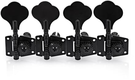 Guitarworks Bass Guitar Machine Head, 4-in-line, Black