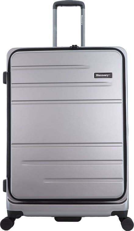 Discovery - Patrol | Harde Koffer / Trolley / Reiskoffer - (78cm) Large - Zilver - Zilver / Large