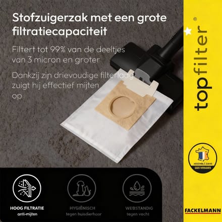 Set van 4 stofzuigerzakken Tornado en AEG TopFilter Premium