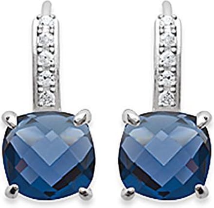 Amanto Oorbellen Dorra Blue - 925 Zilver Gerhodineerd - ∅7mm - 17mm