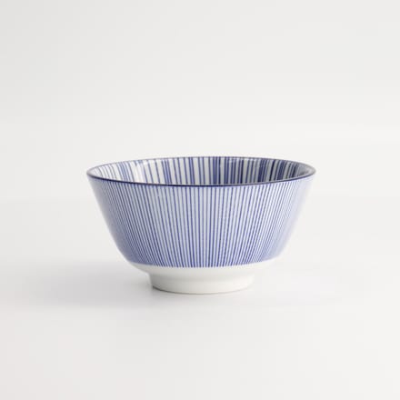 Tokyo Design Studio - Nippon Blue - Rijstkom - Lines - 300 ml - 12 x 6.4 cm