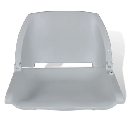 vidaXL - Bootstoelen - 2 - st - inklapbare - rugleuning - 41x51x48 - cm - grijs