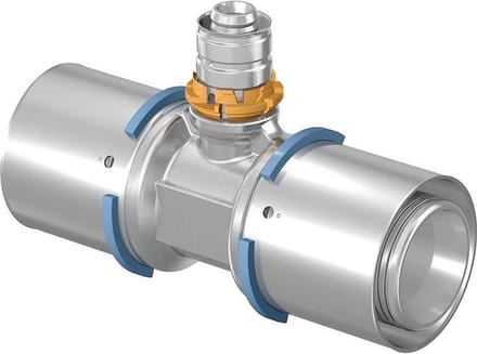 Uponor pers T-stuk verloopstuk 40-32-40