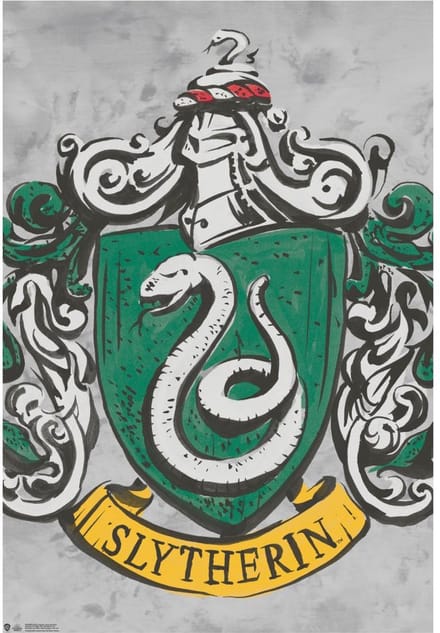 Harry Potter Slytherin-poster 3, veelkleurig