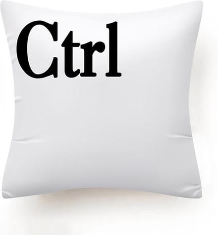 Unieke kussenhoes met het Ctrl-toets teken (500024)