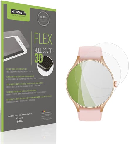 dipos FLEX – 2x Matte Screenprotector geschikt voor Fitpolo DR06 | Volledige Schermbescherming | Case-Friendly