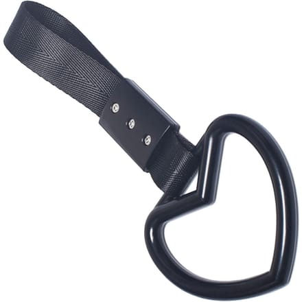 Auto Handgreep Riem Hartvormig Plastic Stevig Universeel Decoratief Achterbumper Waarschuwingsring Roze zwart