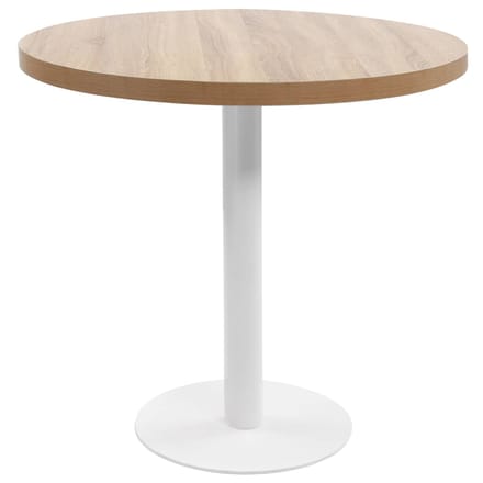 vidaXL - Bistrotafel - 80 - cm - MDF - lichtbruin