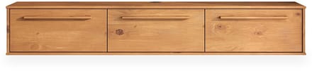 TECCA-lowboard van 180 cm, aan de muur bevestigd, van massief hout – eiken afwerking