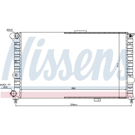 Radiator, motorkoeling NISSENS 60054