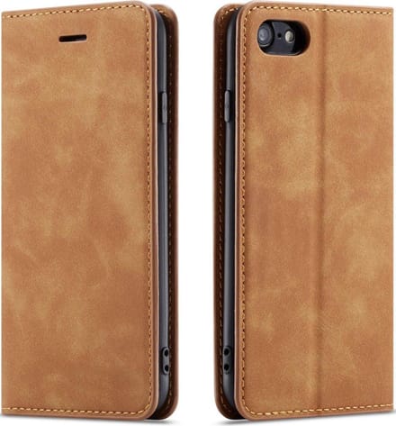 Geschikt voor Apple iPhone 6 - 6s Bookcase | Bruin | Pasjeshouder | Portemonnee hoesje