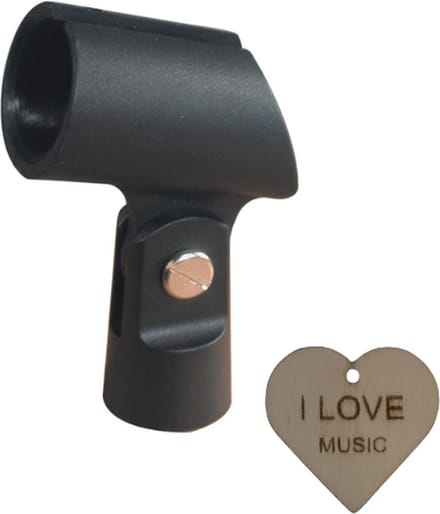 Specter Universele Rubber Microfoon Klem met Sleutelhanger - Microfoon Clip - Microfoon Houder