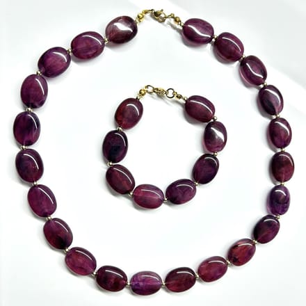 2 love it Nachtschade – Sieradenset – Ketting - Armband - Dames - Paars