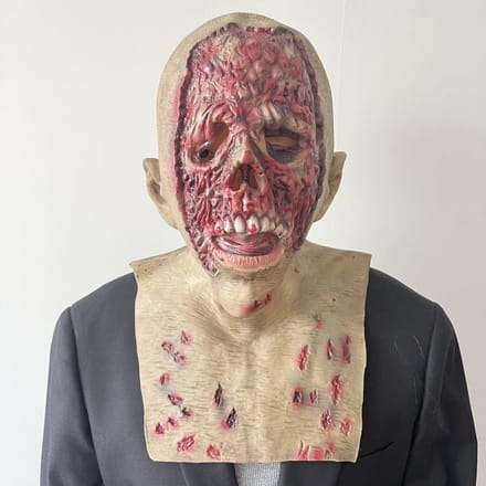 Realistisch bloedend latex masker eng schedelmasker One size rood