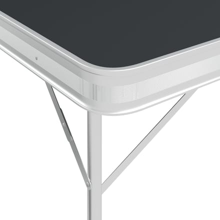 vidaXL - Campingtafel - inklapbaar - met - 2 - banken - aluminium - grijs