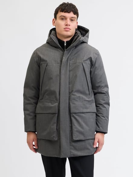 JACK&JONES - JPRCCMOON MELANGE PARKA LN - Heren - Buitenjassen