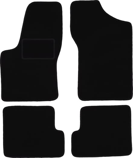 Zwarte veloursmatten voor: Fiat Seicento hatchback (1998-2010)