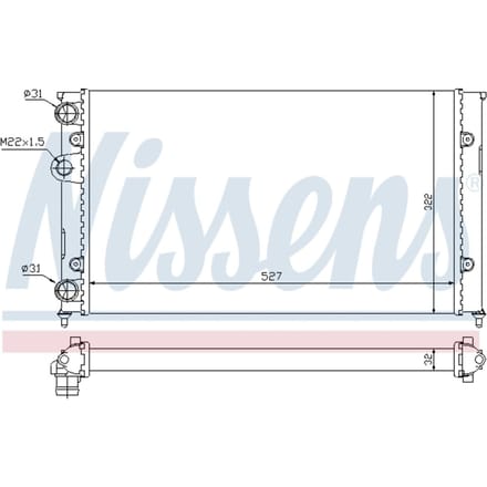 Radiator, motorkoeling NISSENS 651871