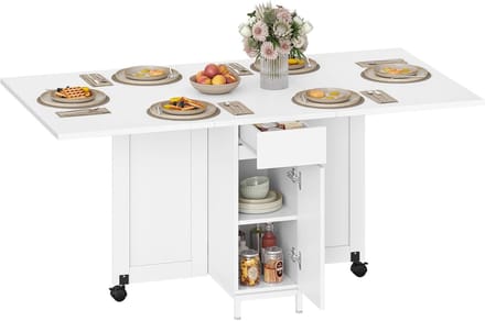 Eetkamertafel - Eettafel - Gezellig Tafelen - Vlekbestendig Oppervlak - 140 x 75 cm - Wit