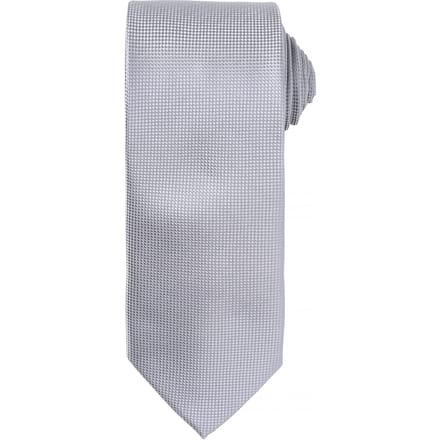 Premier Heren Micro Wafel Formele Work Tie (Zilver)