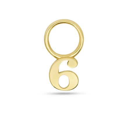 New Bling - 9NBG-O157-6 - 14K geelgoud – Bedel – Nummer 6