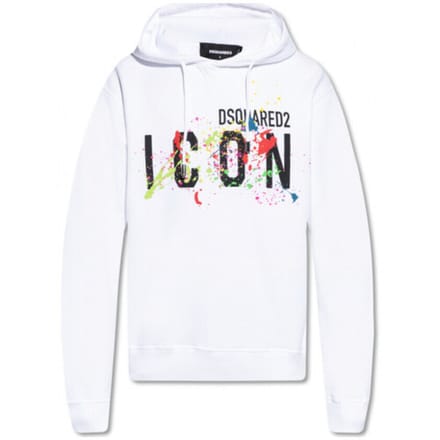 DSQUARED2 Icon Splatter Hoodie voor Heren - Maat: XXL gray