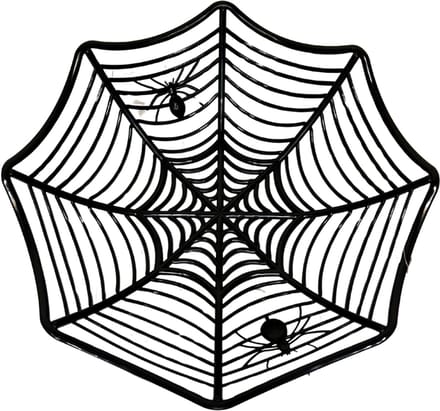 Decoratie Spinnenweb Mandje - Halloween Mand - Zwart