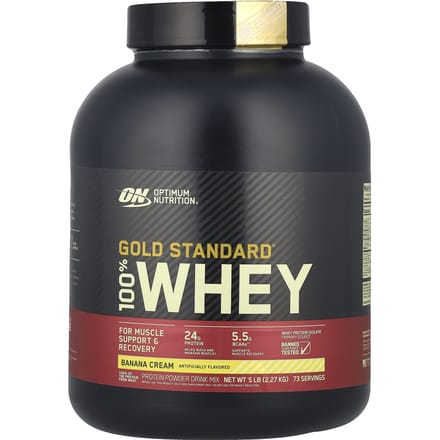 100% Whey Gold Standard, Banaan Room, 5 Lbs (2,27 kg)