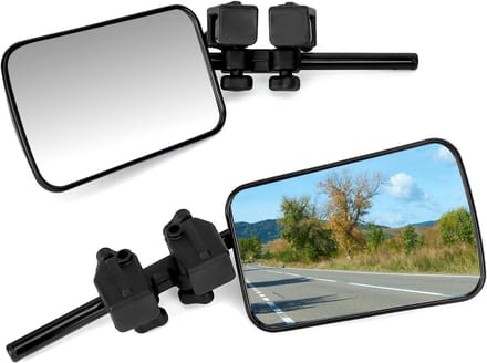 Set van 2 Universele Caravan Spiegels, Extra Buitenspiegels voor Caravans, Camper en SUV's met Verstelbare Bevestiging