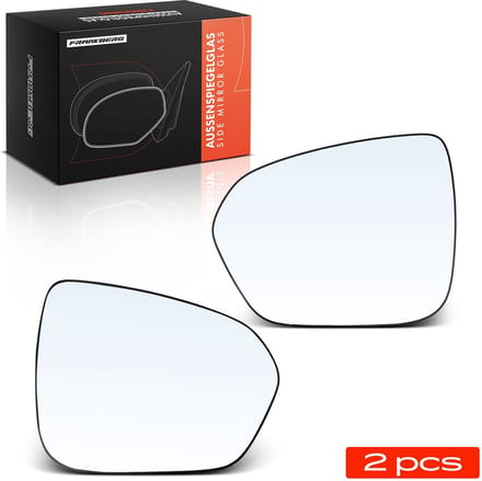 Frankberg 2x Buitenspiegelglas Voor Links Rechts voor Dacia Duster