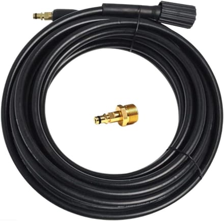 Hogedrukslang - Reinigingsslang Waterslang - Auto Wassen - Messing Quick Connect - 10 meter - Zwart
